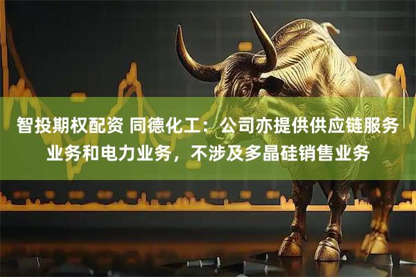 智投期权配资 同德化工：公司亦提供供应链服务业务和电力业务，不涉及多晶硅销售业务